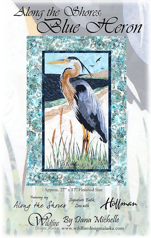 Along The Shores: Blue Heron - PATTERN by Dana Michelle