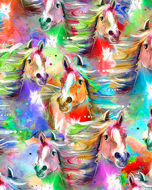 Whimsical West - Prismatic Horses - Multi