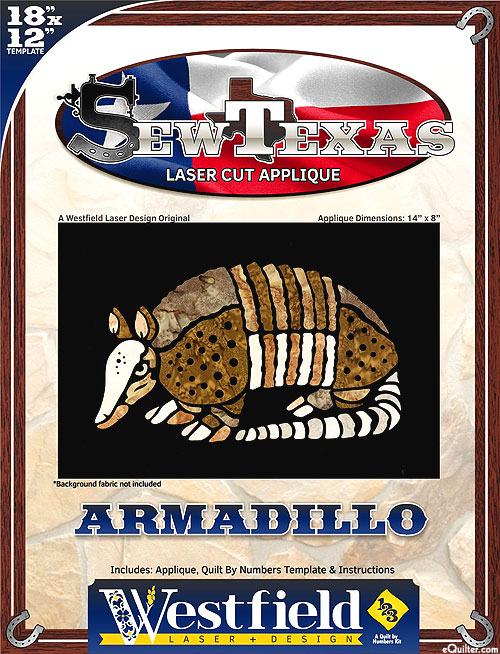 Sew Texas - Armadillo Applique Kit & Pattern