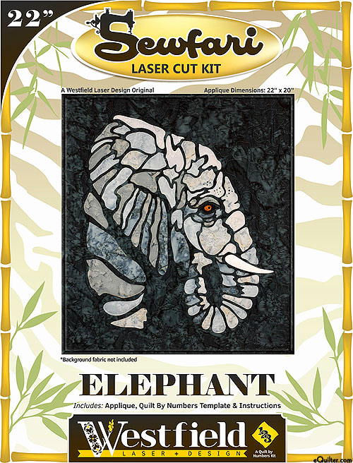 Sewfari - Elephant Applique Kit & Pattern