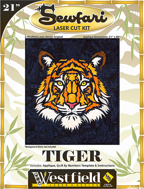 Sewfari - Tiger Applique Kit & Pattern