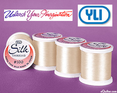 YLI Silk Filament Thread - 100 wt - Natural