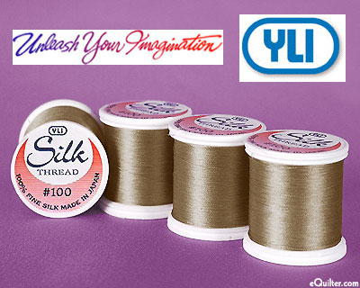 YLI Silk Filament Thread - 100 wt - Mushroom Brown