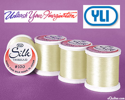 YLI Silk Filament Thread - 100 wt - Cream