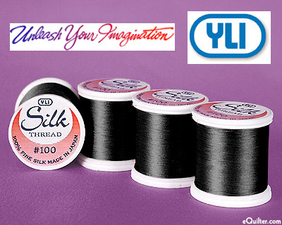 YLI Silk Filament Thread - 100 wt - Black