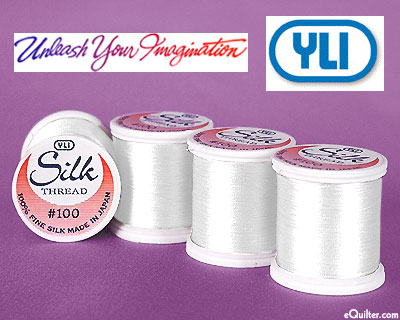 YLI Silk Filament Thread - 100 wt - White