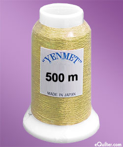 Yenmet Metallic Machine Thread - 546 yd - Pale Gold