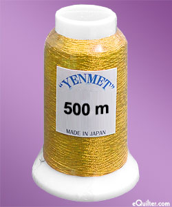 Yenmet Metallic Machine Thread - 546 yd - Antique Gold