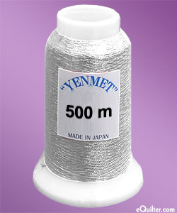Yenmet Metallic Machine Thread - 546 yd - Silver