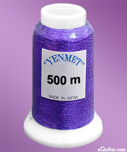 Yenmet Metallic Machine Thread - 546 yd - Violet