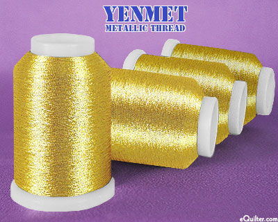 Yenmet Metallic Machine Thread - 1094 yd - Classic Gold