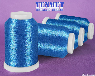 Yenmet Metallic Machine Thread - 1094 yd - Ocean Blue