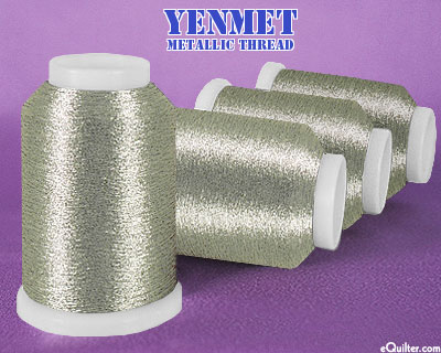 Yenmet Metallic Machine Thread - 1094 yd - Pewter