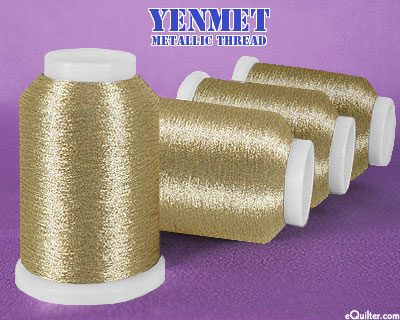 Yenmet Metallic Machine Thread - 1094 yd - Taupe